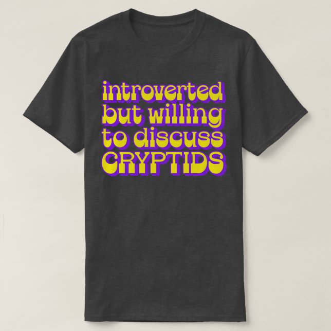 T-shirt Introverted mais prêt à discuter des cryptes (Design devant)