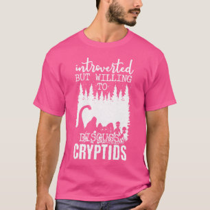 T-shirt Introverted Mais Prêt À Discuter Des Cryptides 1