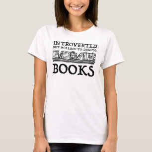 T-shirt Introverted Mais Prêt À Discuter Des Livres