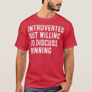 T-shirt Introverted Mais Prêt À Discuter En Cours
