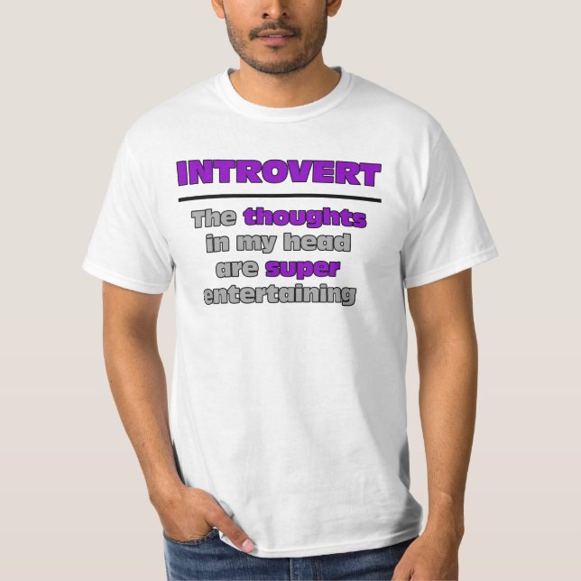 T-shirt introverti amusant superbe (Devant)
