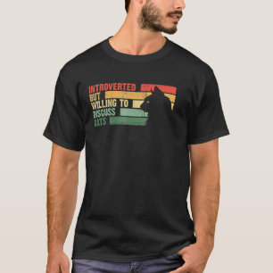 T-shirt Introverti Branché Mais Prêt à Discuter de Chat
