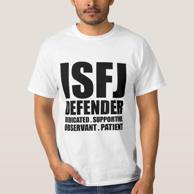 T-shirt introverti de défenseur d'ISFJ (Devant)