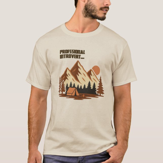 T-shirt Introverti de montagne professionnel  (Devant)