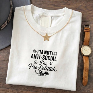 T-Shirt Introverti - Design de Citation Anti-Socia