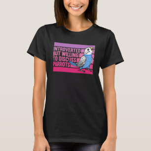 T-shirt Introverti Mais Parrots Blue Budgie Budgerigar