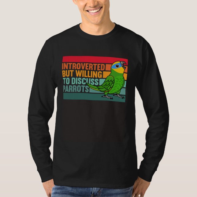 T-shirt Introverti Mais Perroquets Amazone à ailes orange (Devant)