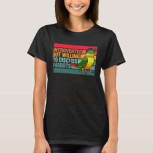 T-shirt Introverti Mais Perroquets Côté Jaune Vert Joue C