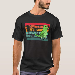 T-shirt Introverti mais perroquets Green Indian Ringneck