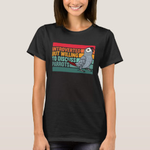 T-shirt Introverti Mais Perroquets Gris Africain
