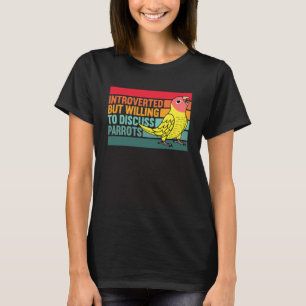T-shirt Introverti mais perroquets Pêcher face Lutino Jaun