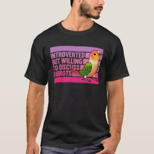 T-shirt Introverti, mais perroquets vert Jouer Aiguille Co