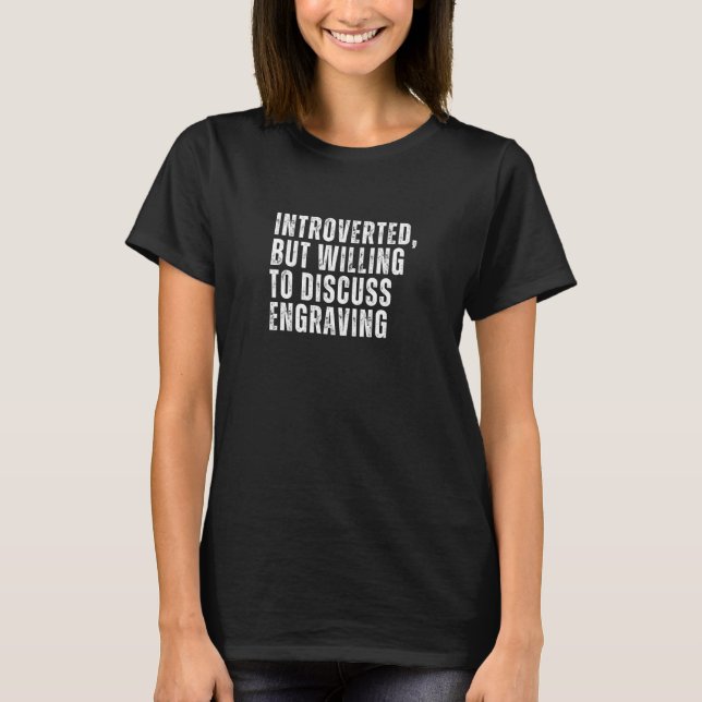 T-shirt Introverti mais prêt à discuter de l'introduction  (Devant)