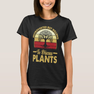 T-shirt Introverti Mais Prêt à Discuter des Plantes  Jardi
