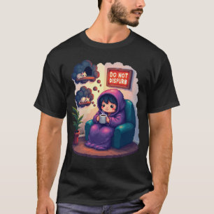 T-shirt Introverti Ne Pas Déranger Pixel Art Batterie Soci