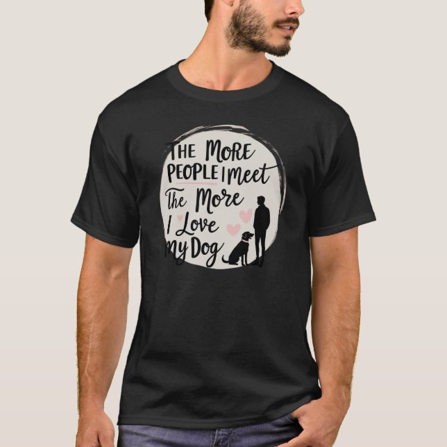 T-shirt Introvertir un cadeau de devis amoureux des chiens (Devant)