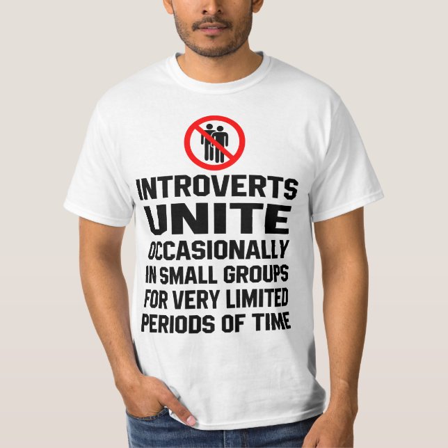 T-shirt Introverts unite occasionally in small group  (Devant)