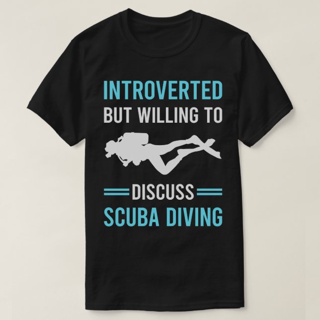 T-shirt Introververted Plongée Plongée Plongée Plongée (Design devant)