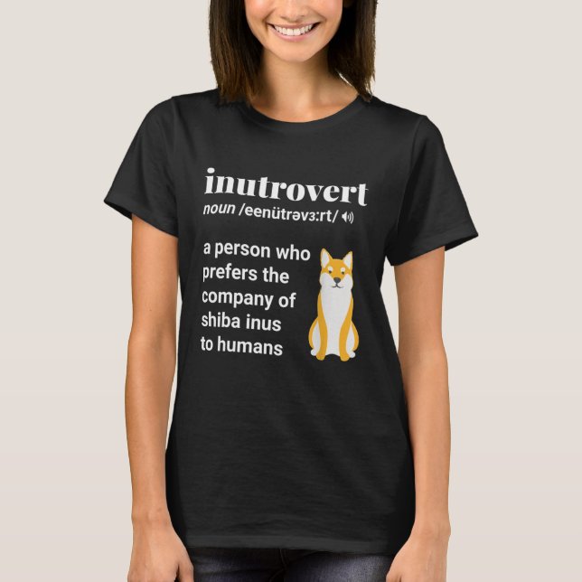 T-shirt Inutrovert Funny Shiba Inu Papa (Devant)