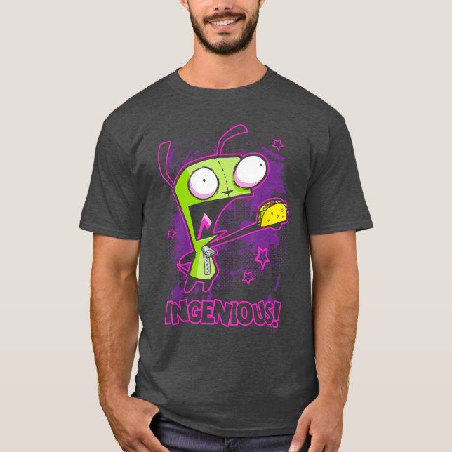 T-shirt Invader Zim Ingeniousaco Gir Y2K Cartoon girl (Devant)
