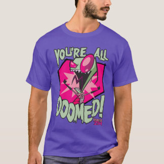 T-shirt Invader Zim Youre All Doomed Dark Humor Nickelodeo