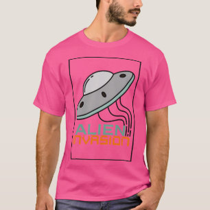 T-shirt Invasion Alien Voler En Ufo
