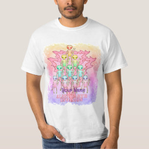 T-shirt Invasion de la Terre par les Aliens Roses