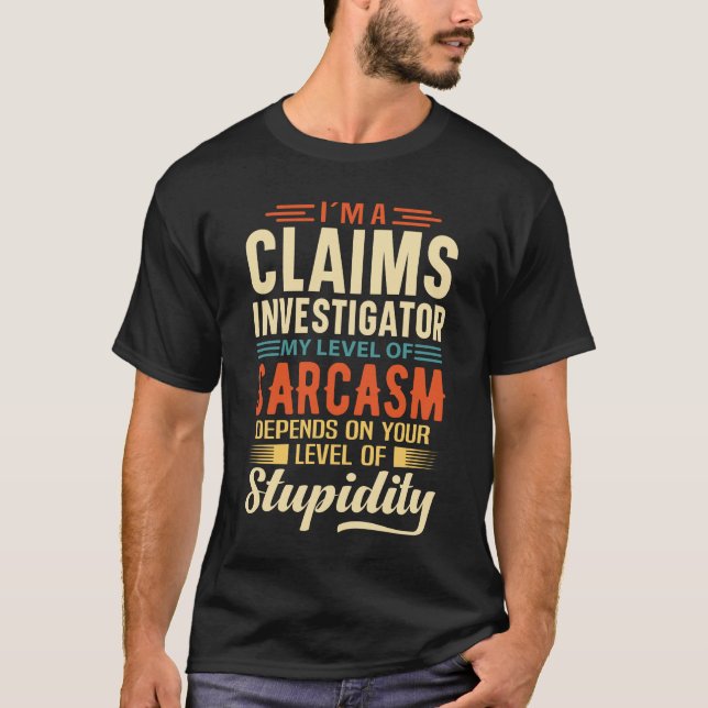 T-shirt Investigateur de Claims (Devant)