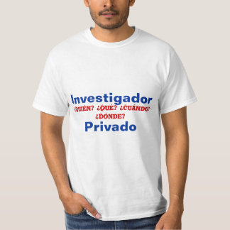 T-shirt Investigateur privé espagnol