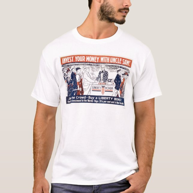 T-shirt Investissez votre argent avec l'Oncle Sam (Devant)