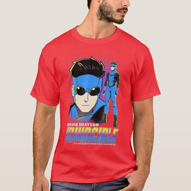 T-shirt Invincible Mark Grayson Blue Suit Showcase Distres (Devant)