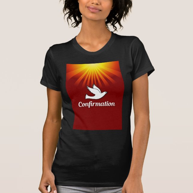 T-shirt Invitation Confirmation Fille Personnaliser, Cust (Devant)