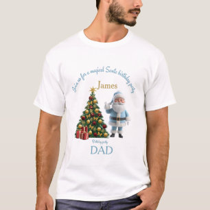 T-shirt Invitation d'anniversaire Magique du Père Noël 