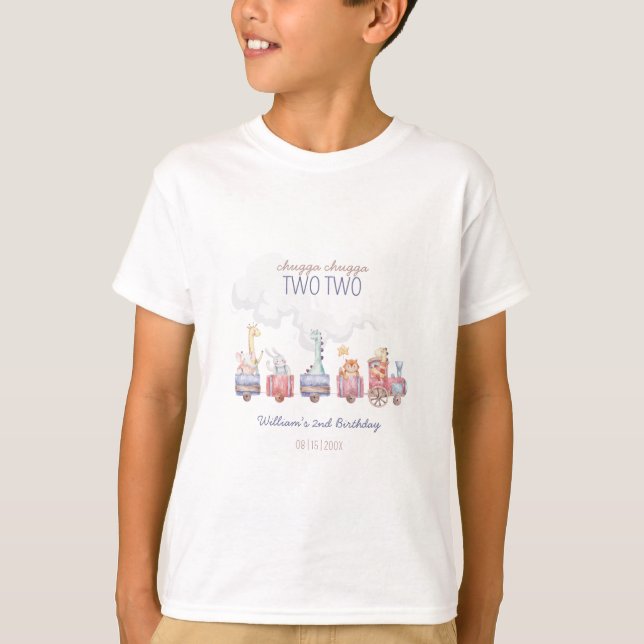 T-shirt Invitation d'anniversaire "Tous à bord du train jo (Devant)