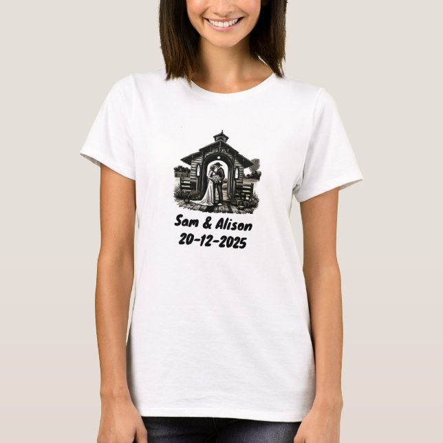T-shirt Invitation de mariage (Devant)