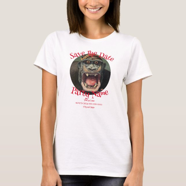 T-shirt Invitation de partie Modifier DM ou Message cette  (Devant)
