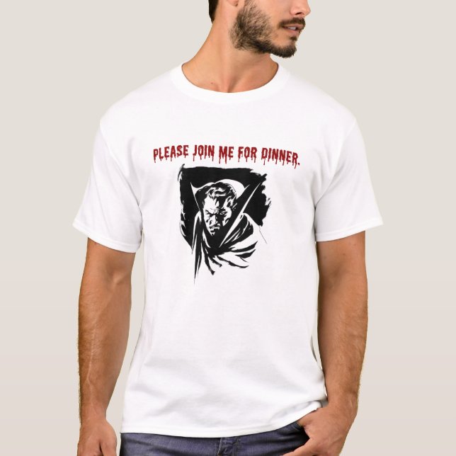 T-shirt Invitation de vampire. (Devant)