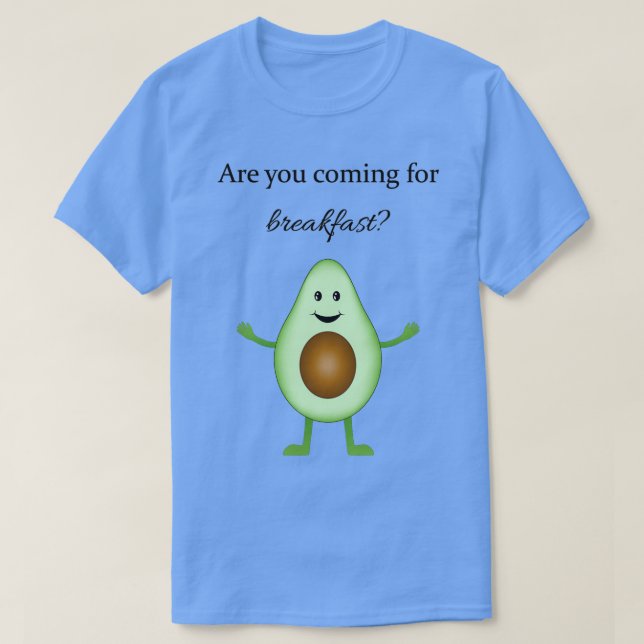 T-shirt Invitations De L'Avocado Vert Pour Le Petit-Déjeun (Design devant)