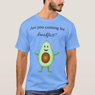 T-shirt Invitations De L'Avocado Vert Pour Le Petit-Déjeun