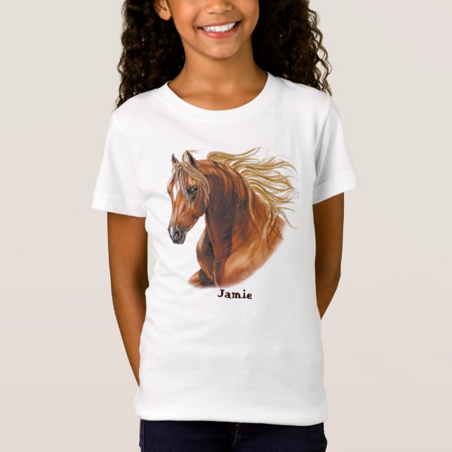 T-Shirt Invitations et cartes customisées de cheval (Devant)