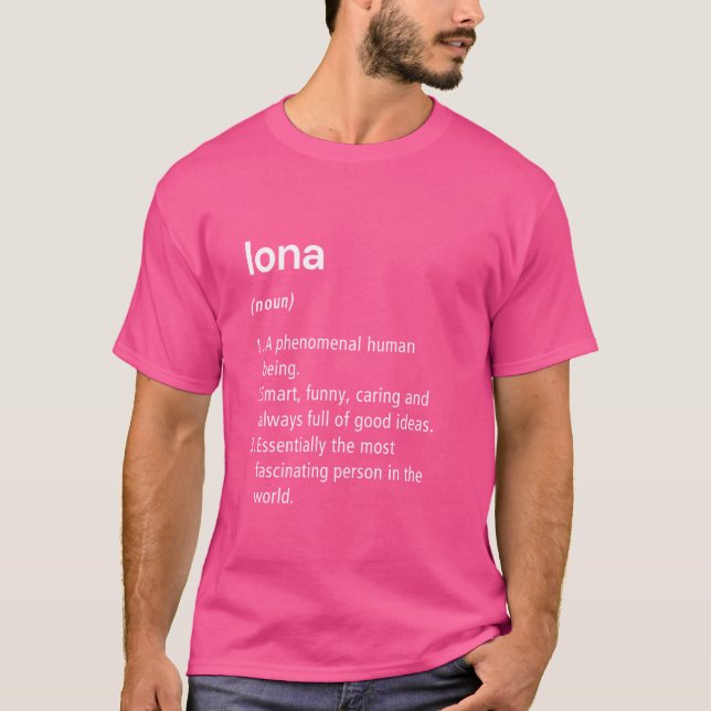 T-shirt Iona Nom Définition Drôle Dictionnaire (Devant)