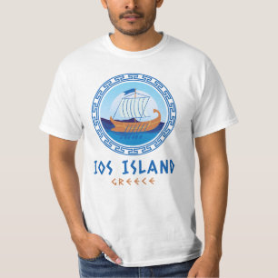 T-shirt IOS, Grèce Greek Ship Design Homme