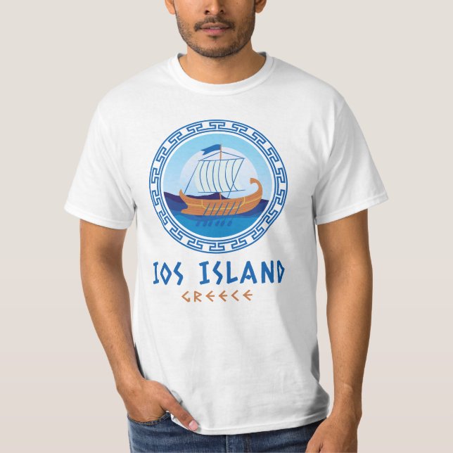 T-shirt IOS, Grèce Greek Ship Design Homme (Devant)