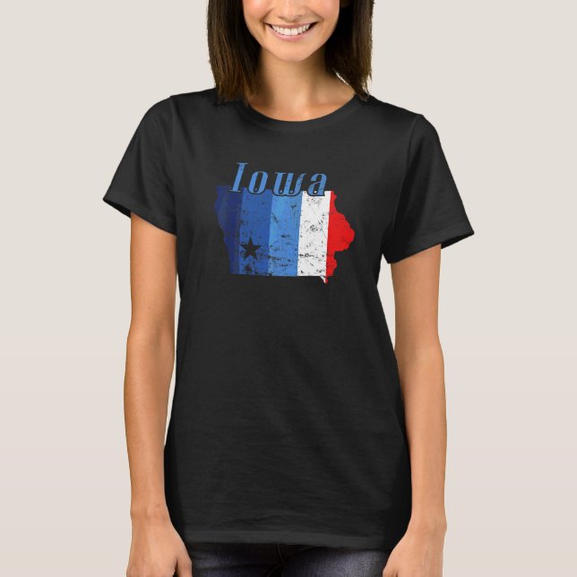T-shirt Iowa American State Plan Plan Usa (Devant)