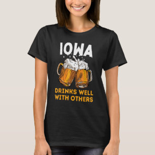 T-shirt Iowa Boire Bière Locale Boire Micro Brew Craft Br