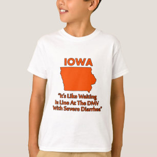 T-shirt Iowa - Comme Attendre Dans La File D'attente À La