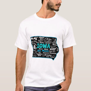T-shirt Iowa Des Moines Cedar Rapids, Sioux City, Mason