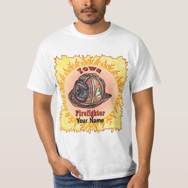 T-shirt Iowa Firefighter (Devant)