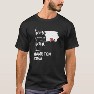 T-shirt Iowa Home Est Le Coeur Du Comté De Hamilton