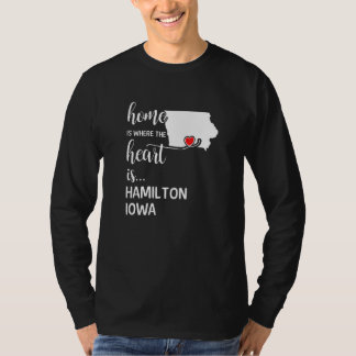 T-shirt Iowa Home Est Le Coeur Du Comté De Hamilton